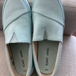 TOMS Light Blue Slip-On Shoes
